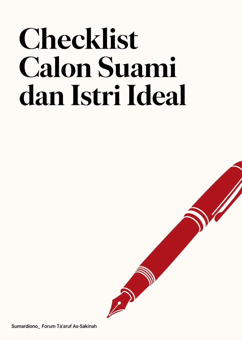 Checklist Calon Suami & Istri Ideal